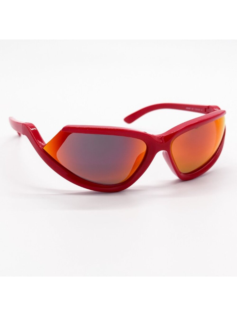 NEW BALENCIAGA BB0289S 005 SUNGLASSES RED GEOMETRIC UNISEX EYEWEAR BALENCIAGA - Picture 5 of 9